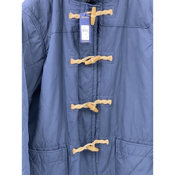 Polo Ralph Lauren Quilted Toggle Faux Shearling Linen Hooded Parka XL $648 (F3) - Picture 2 of 9